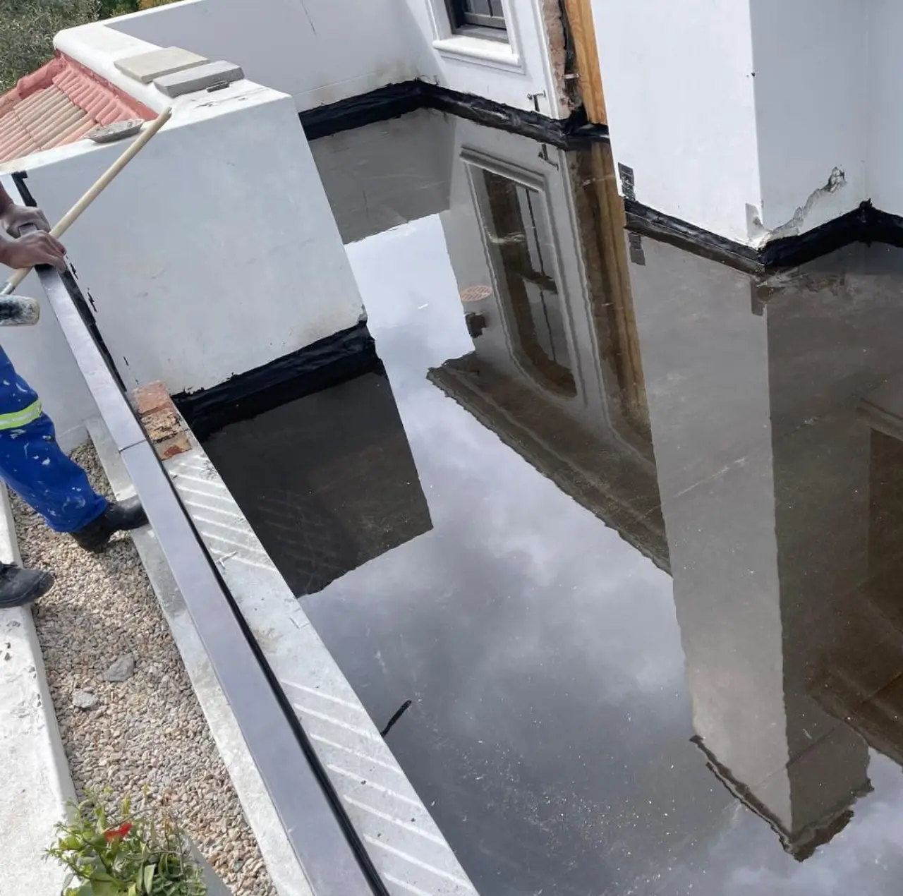 Water seeping through balcony tiles
